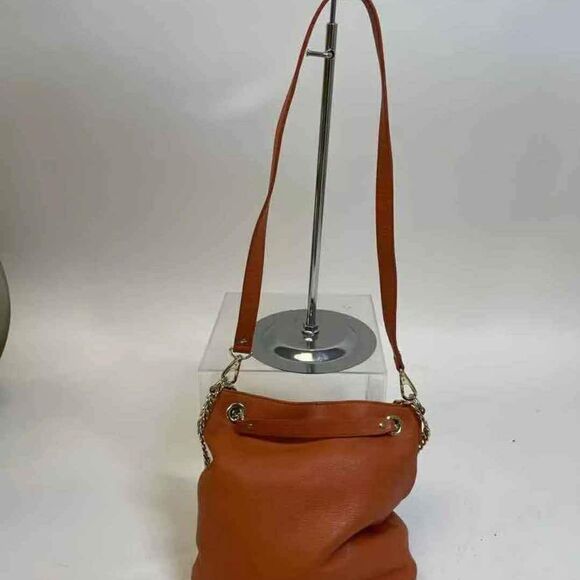 Michael Kors MK Designer Orange Jet Set Shoulder Crossbody Bag Hobo Bucket Purse - Picture 7 of 10